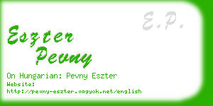 eszter pevny business card